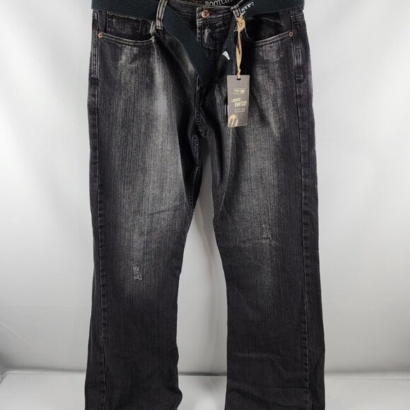 Urban Pipeline Urban Up Jeans Mens 36x34 Black Low Rise Bootcut Denim NWT - Picture 1 of 11